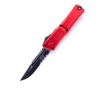 MICROTECH - אולר קומבט טרודון מיקרוטק -  COMBAT TROODON GEN III INTERCEPTOR BLACK PART SERRATE RED SIGNATURE SERIES No image set